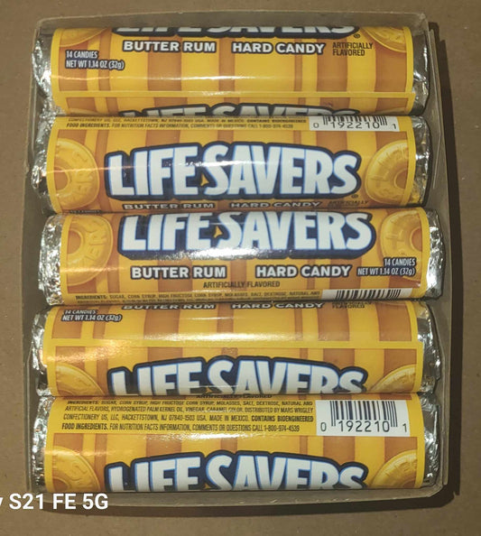 Butter Rum lifesavers (one roll)